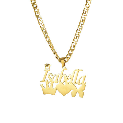 Isabella English Letter Necklace
