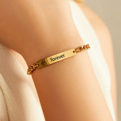 Harmony Golden Sun and Moon DIY Engraved Bracelet