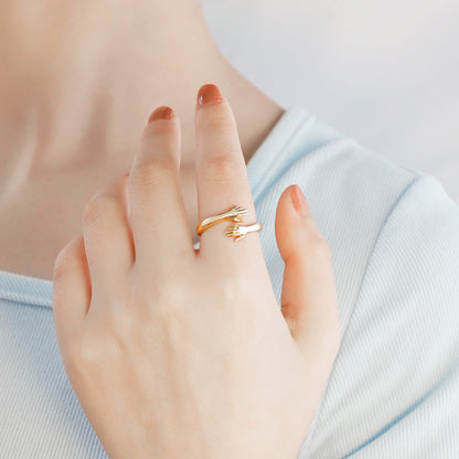 Anna Couple Engraved Open Ring