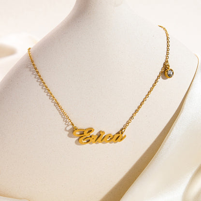 Estelle Petal & Gem Name Necklace