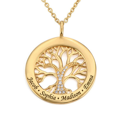 Jasmine Personalized Tree of Life Letter Necklace