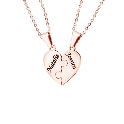 Natalie Personalized Heart Clavicle Necklace