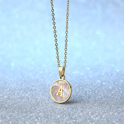 Maëlys White Pearl Letter Gold-Plated Necklace