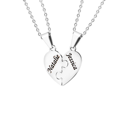 Natalie Personalized Heart Clavicle Necklace
