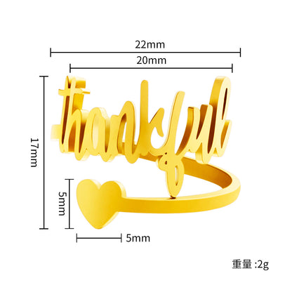 Wendy Exquisite Gift Engraved Heart Ring