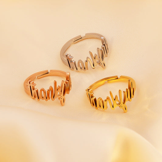 Sally Exquisite Gift Engraved Ring