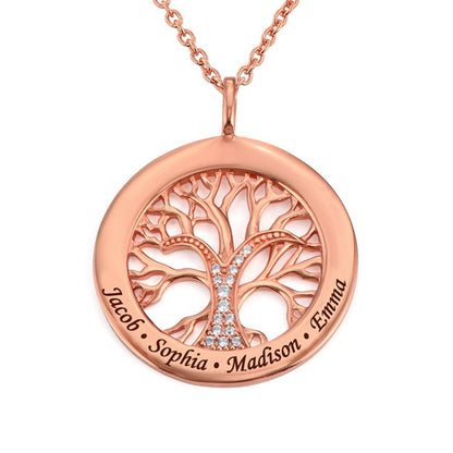 Jasmine Personalized Tree of Life Letter Necklace