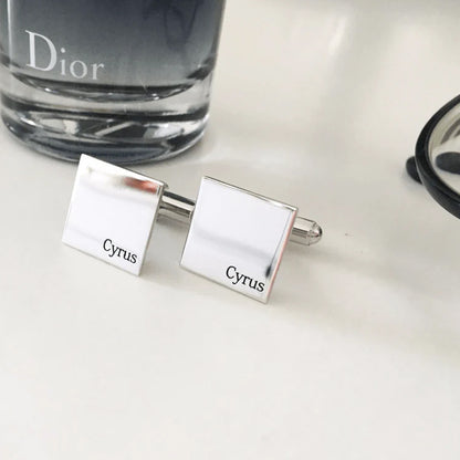 Kya Square Sterling Silver Cufflinks [One Pair]