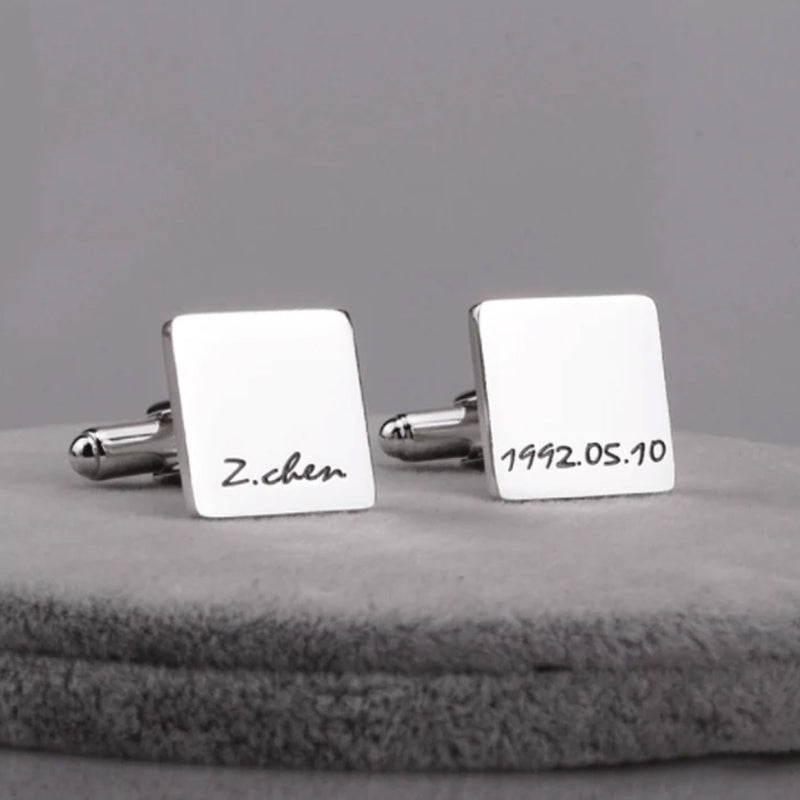Kya Square Sterling Silver Cufflinks [One Pair]