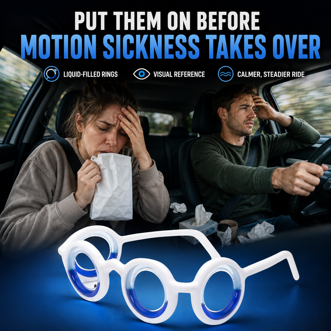 EInuvo® Motion Relief Glasses