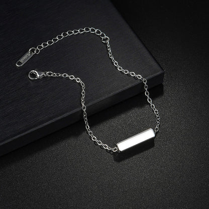 Emryn Name Bracelet with Cylindrical Bar Engraving