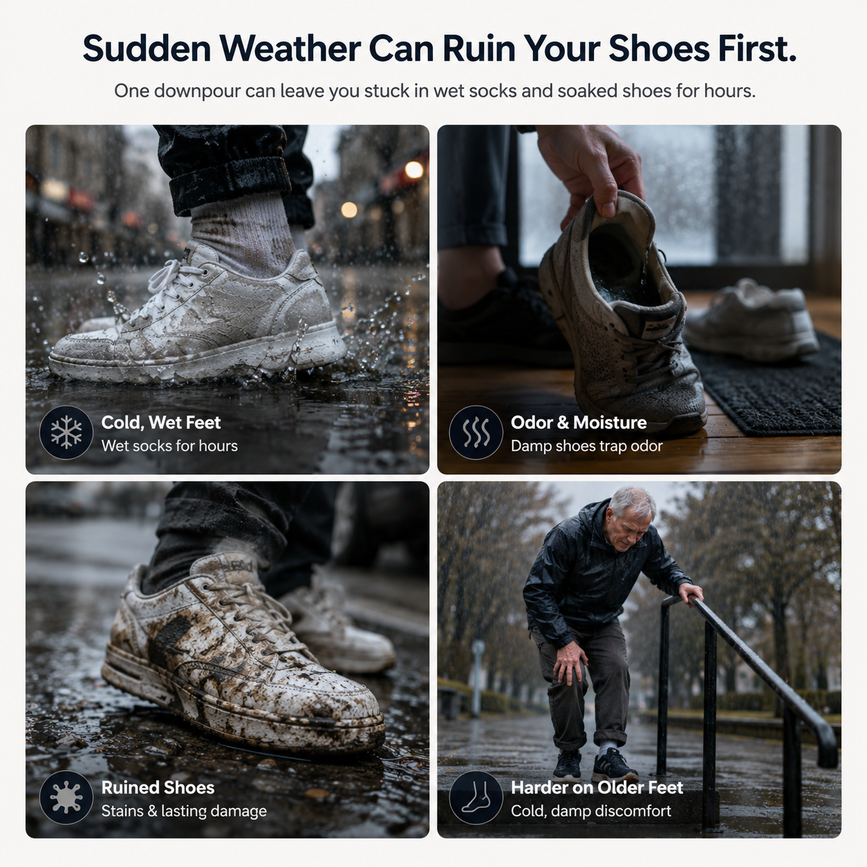 EInuvo® Foldable Waterproof Boot Covers – Stay Dry in Rain, Mud & Snow