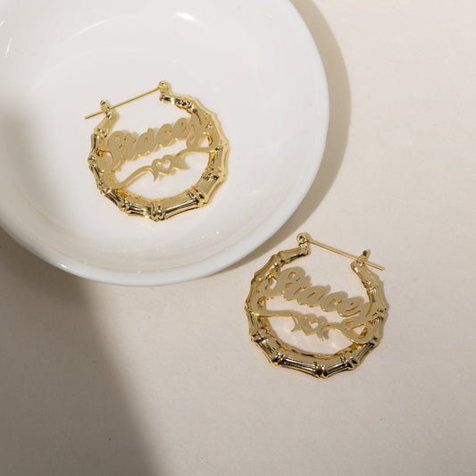 Lorelai Bamboo Hoop Earrings