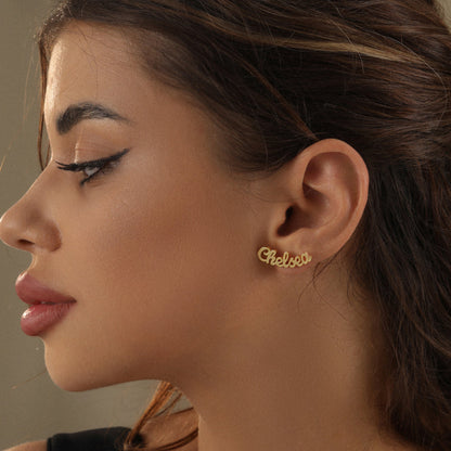 Eleanor Name Stud Earrings
