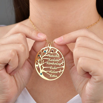 Brooklyn Customizable Heartfelt Family Tree Necklace