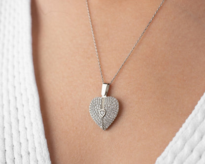 Piper Personalized Angel Wings Heart Necklace