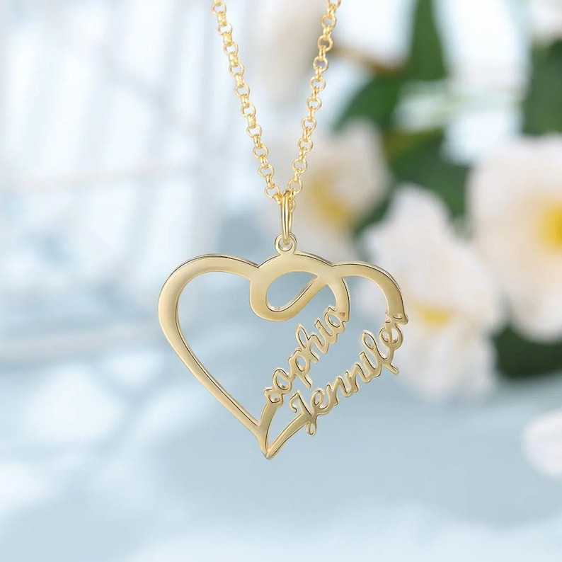 Grace Double Heart Pendant Necklace