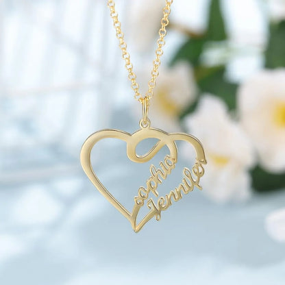 Grace Double Heart Pendant Necklace