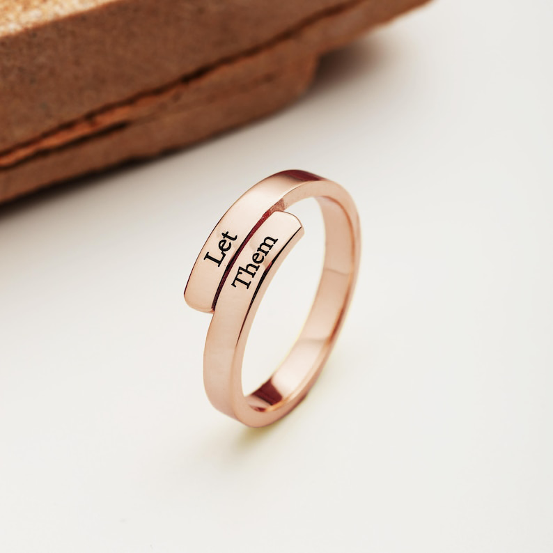 Savannah Personalized Custom Name Misaligned Open Ring