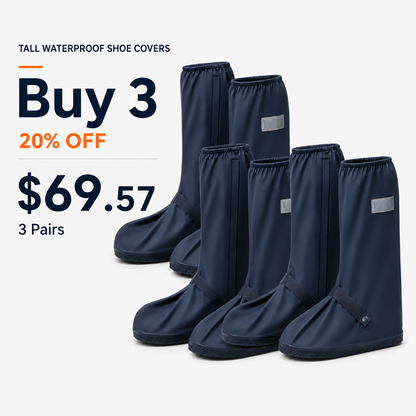 EInuvo® Foldable Waterproof Boot Covers – Stay Dry in Rain, Mud & Snow