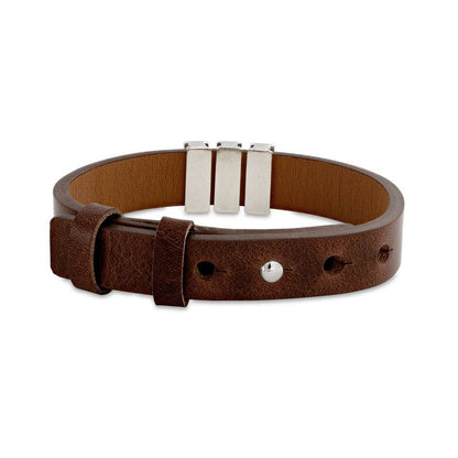 Macy Voyage Men's Brown Leather Bracelet