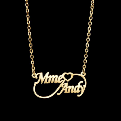 Audrey Personalized Infinity Double Name Necklace