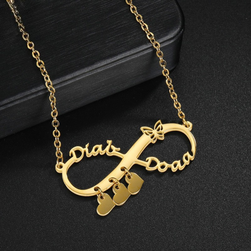 Audrey Personalized Infinity Double Name Necklace