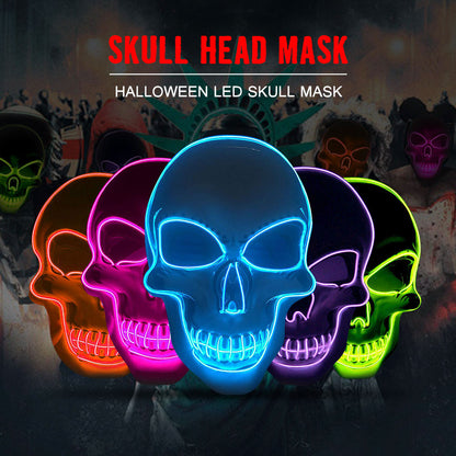 Masque Halloween LED  - Tête de Mort Lumineuse