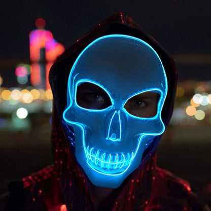 Masque Halloween LED  - Tête de Mort Lumineuse