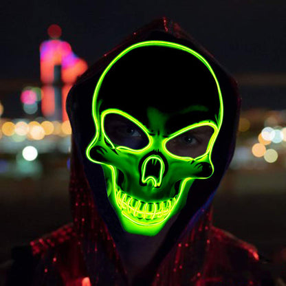 Masque Halloween LED  - Tête de Mort Lumineuse