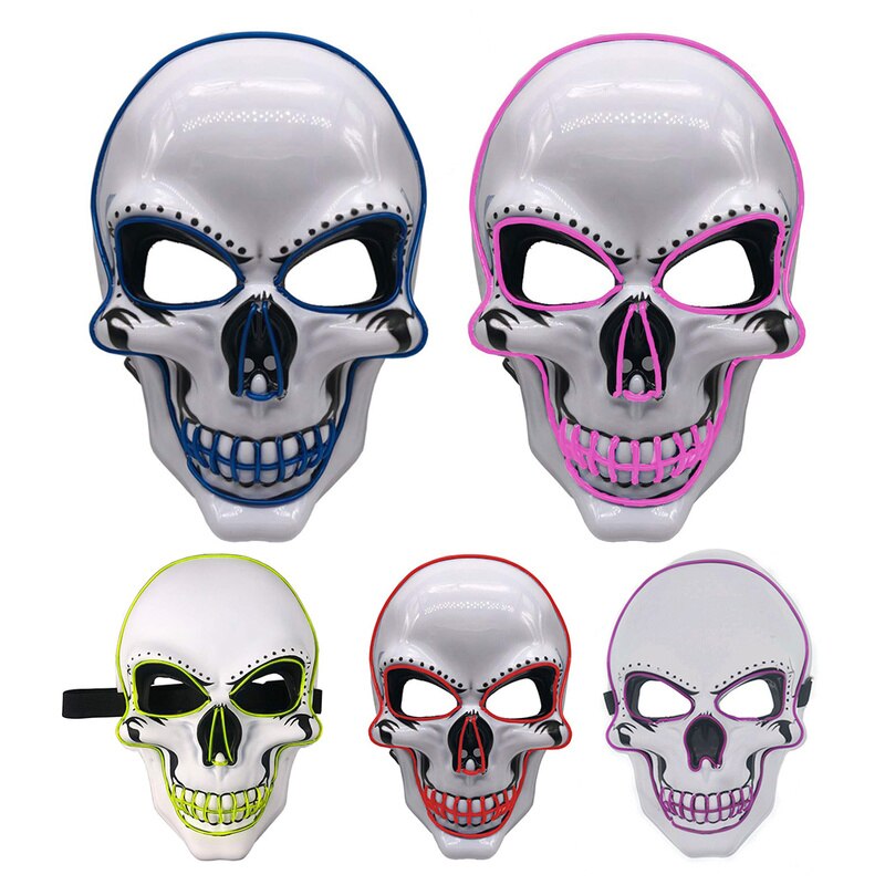 Masque Halloween LED  - Tête de Mort Lumineuse
